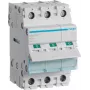 Hager SBN380. Corriente nominal: 80 A, tensión de bobina (máx.): 440 V. Número de módulos (máx.): 3 módulos. Ancho: 52,5 mm, profundidad: 68 mm, altura: 83 mm (SBN380)