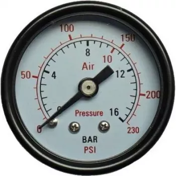 Manómetro de presión Aerotec modelo 9415451 — rosca exterior de 1/4