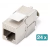 Panel de parcheo modular Digitus 24 puertos DN-91410-24 RJ-45 Cat6a Gris