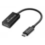 Convertidor de audio y vídeo USB Type-C a DisplayPort MediaRange MRCS235, cable de 20 cm, negro