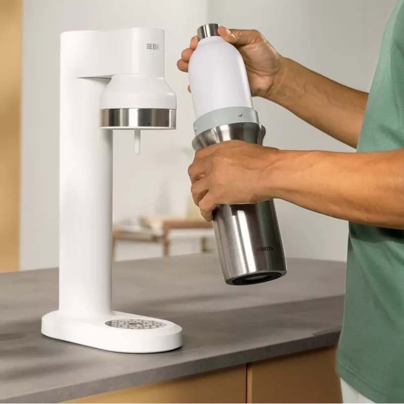 Brita sodaTRIO 1046738 botella para carbonatador, acero inoxidable, 0,65 l, blanca