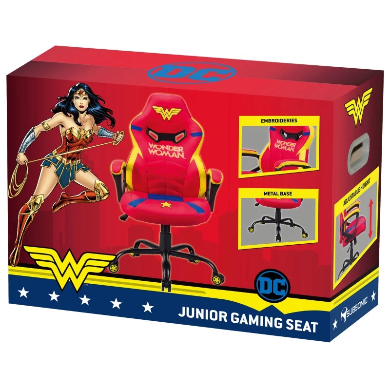 Silla gaming para PC Subsonic SA5573-W1 asiento acolchado azul rojo amarillo