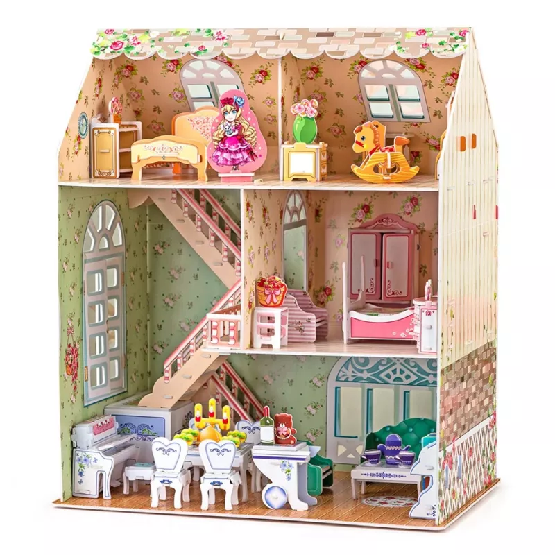 Maqueta de casa de muñecas CubicFun P645H — montaje 3D de papel/cartón, Dreamy
