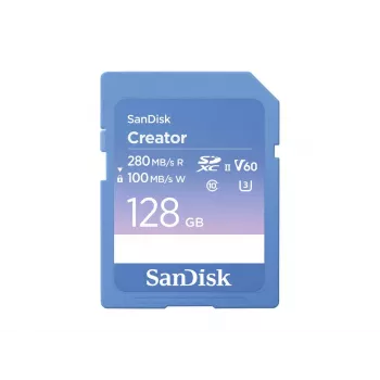 SanDisk Creator tarjeta de memoria SD UHS-II 128 GB velocidades de transferencia de hasta 280 MB/s