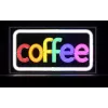 Letrero luminoso LED de neón ActiveJet AJE-NEON COFFEE, multicolor, USB 5V, montaje en superficie, marco de plástico AS