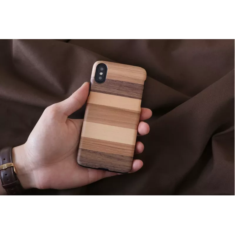 Funda para smartphone man and wood para iPhone X/XS — funda protectora negra