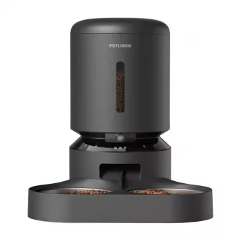 Comedero Petlibro Granary con cámara y doble cuenco, 5L (negro)