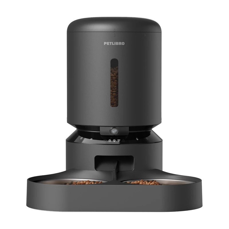 Comedero Petlibro Granary con cámara y doble cuenco, 5L (negro)