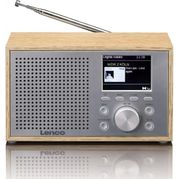 Radio de sobremesa DAB+/FM Lenco DAR-017 con Bluetooth y carcasa de madera