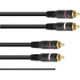 Cable RCA Omnitronic 3020940N 2x2 con toma de tierra 1,5 m