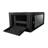 Armario de pared ALLNET ALL-SMC6604SCHWARZ 4U, carga máxima 50 kg, cerradura con llave, negro
