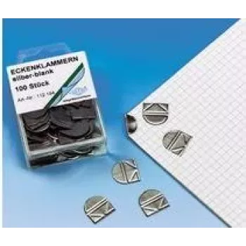Clips metálicos WEDO 112 154 plata capacidad 10 hojas 100 uds.