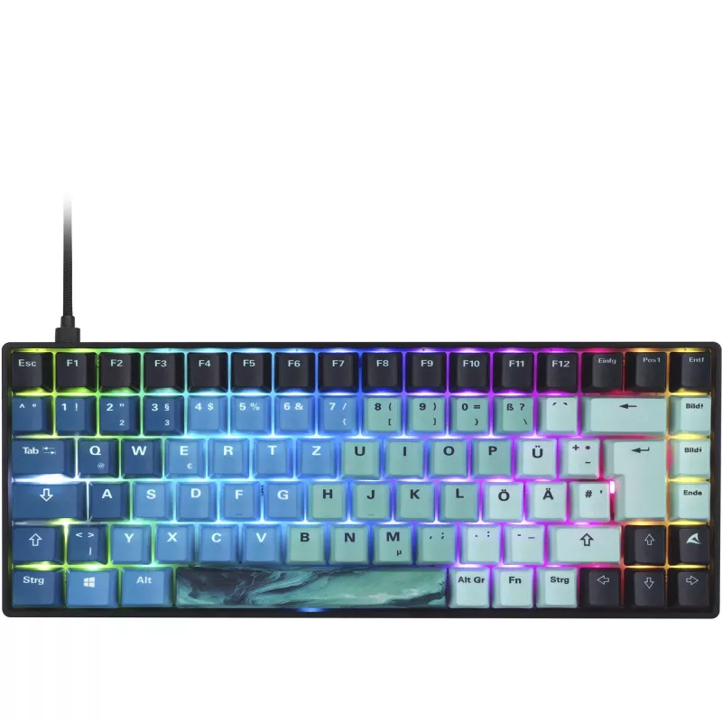 Teclado gaming mecánico Sharkoon SKILLER SGK50 S3 Ultimate Rev2 menta azul distribución QWERTZ