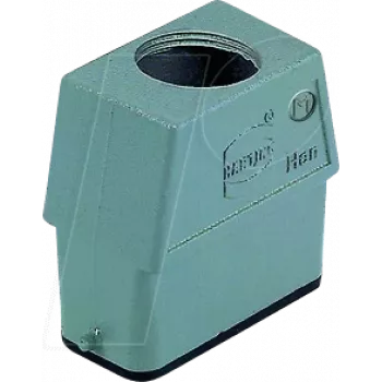 Carcasa de conector Harting HAN 10 A-GG-M25, carcasa rectangular industrial de metal