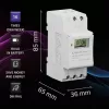 Temporizador electrónico para carril DIN QOLTEC 50983, a pilas, para circuitos de automatización