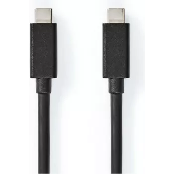 Nedis cable USB | USB 3.2 Gen 2x2 | conector macho USB-C™ - conector macho USB-C™ | 100 W | 4K@60Hz | 20 Gbps | niquelado | 2,00 m | redondo | PVC | negro | caja