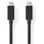 Nedis cable USB | USB 3.2 Gen 2x2 | conector macho USB-C™ - conector macho USB-C™ | 100 W | 4K@60Hz | 20 Gbps | niquelado | 2,00 m | redondo | PVC | negro | caja