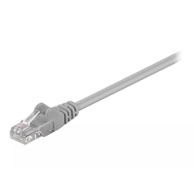 Wentronic Goobay - Cable de parcheo - RJ-45 (M) a RJ-45 (M) - 25,0 m - UTP - CAT 5e - moldeado - Gris (95635)