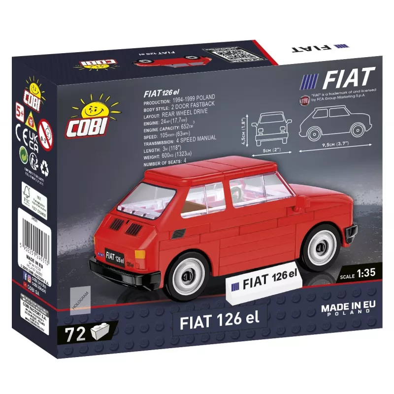 Set de construcción Cobi Youngtimer Collection Fiat 126p el 24531 — 150 piezas