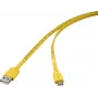 Cable USB Renkforce USB 2.0 conector macho USB-C macho USB-A amarillo impresión a medida métrica (RF-6721076)