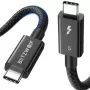 Cable USB-C BlitzWolf BW-HDC8 240 W 0,5 m – negro, cable de carga y datos USB-C a USB-C de alta potencia
