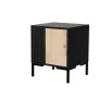Mesita de noche Cama Meble MERCI 44x40x52,5 cm, negro y roble, MDF/aglomerado, pack de 2