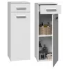Semicolumna de baño con cajón Top E Shop Nel 30×30×85 cm blanco mate