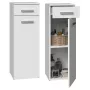 Semicolumna de baño con cajón Top E Shop Nel 30×30×85 cm blanco mate