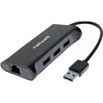 Hub de acoplamiento Dexlan 310723 — 3 puertos SuperSpeed USB 3.0, 1 Gigabit Ethernet (10/100/1000)