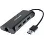 Hub de acoplamiento Dexlan 310723 — 3 puertos SuperSpeed USB 3.0, 1 Gigabit Ethernet (10/100/1000)