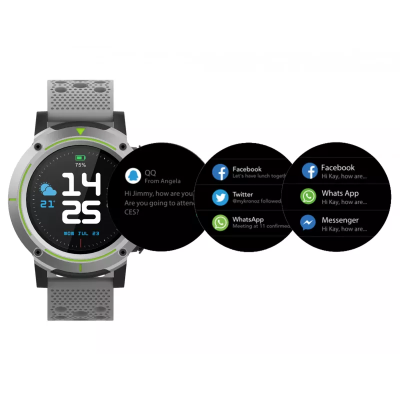 Denver SW-510 Smartwatch GPS, 1,3" pantalla táctil, gris