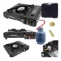 Hornillo de camping portátil Extralink, hornillo de gas 2 en 1 en maletín