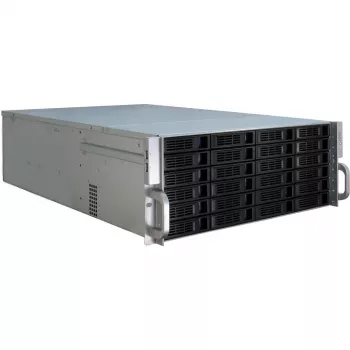 Carcasa de servidor Inter-Tech 4U-4424 Rack Negro, Plata