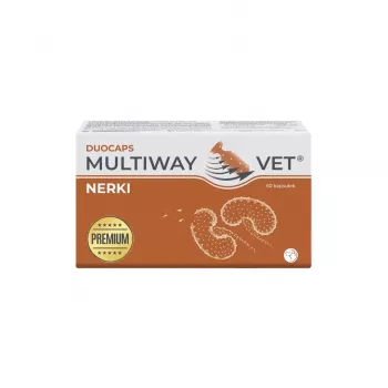 Cápsulas de complemento alimenticio JM Sante Multiway Vet Duocaps Kidneys para perros y gatos, 60 uds., envase de cartón de 150 g