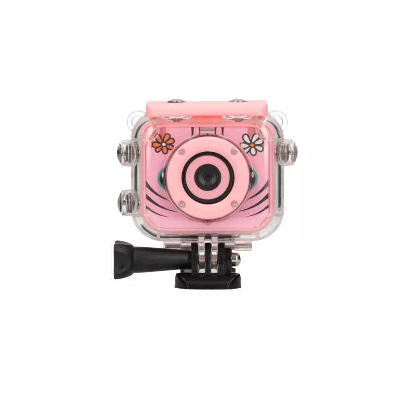 Cámara deportiva digital para niños Extralink H18 rosa – IP68, 1080p, pantalla de 2