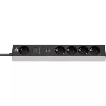 Brennenstuhl 1159780615 regleta de enchufes 1,5 m 5 salidas AC interior negro, gris