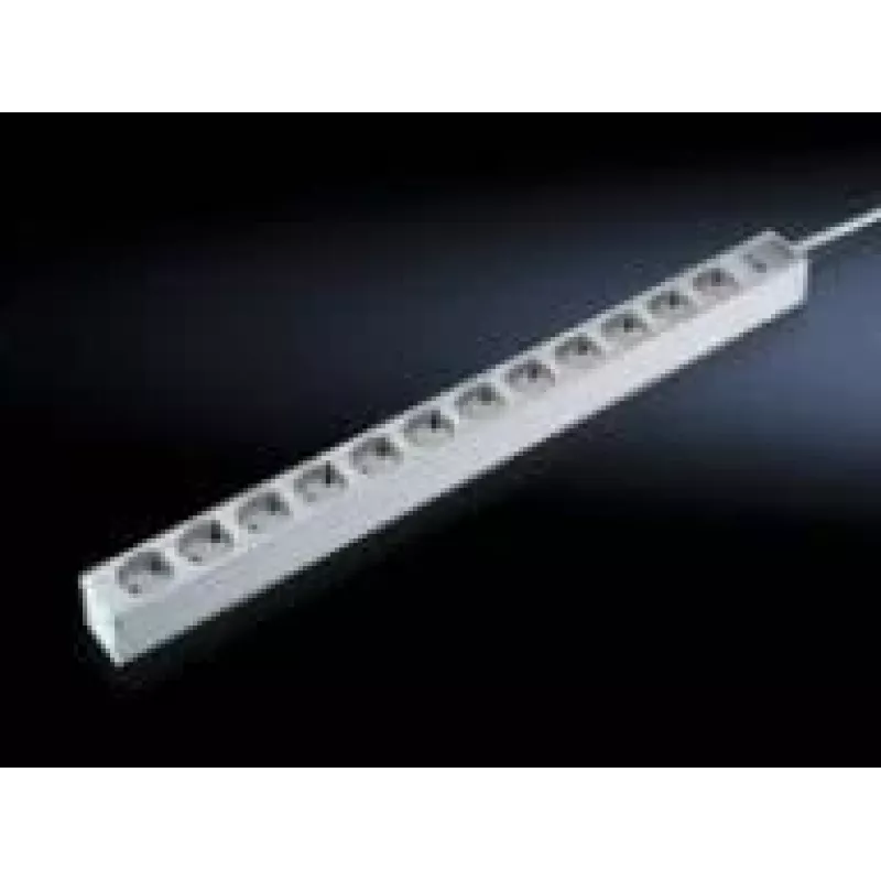 Alargador de corriente Rittal 7240.310 2m 12 tomas de CA para interiores gris