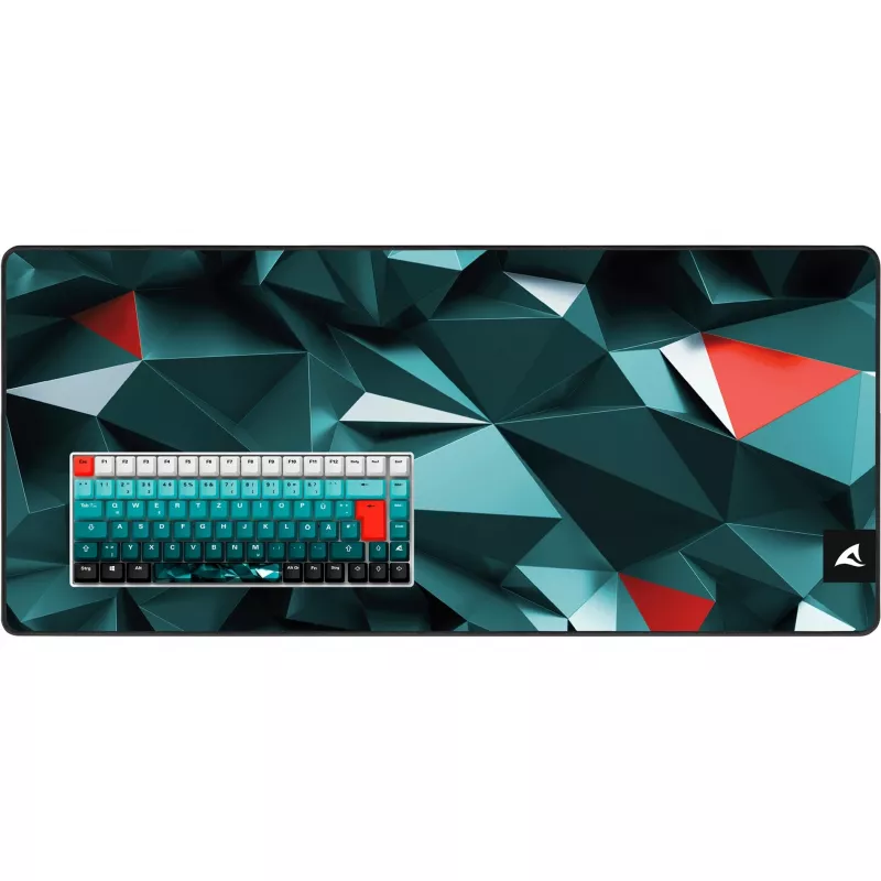 Teclado Sharkoon SKILLER SGK50 S3 Design Bundle D1 gris-verde rojo — teclado gaming con cable, diseño compacto