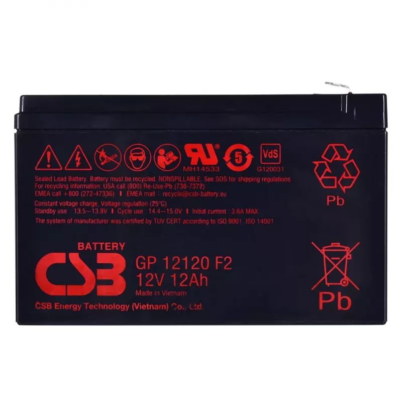 Batería CSB nueva 12Ah 12V original para SAI APC