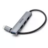 Hub USB-C Unitek H1208B — 1x USB-A 5 Gbit/s, 3x USB-A 2.0, host USB-C, carcasa de aluminio, cable de 0,20 m