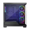 Caja de PC MODECOM Volcano Stellar 5F ATX Midi Tower, cristal templado, 5 ventiladores preinstalados, USB‑C, compatible con microATX/ATX, GPU máx. 420 mm, altura de disipador de CPU 175 mm