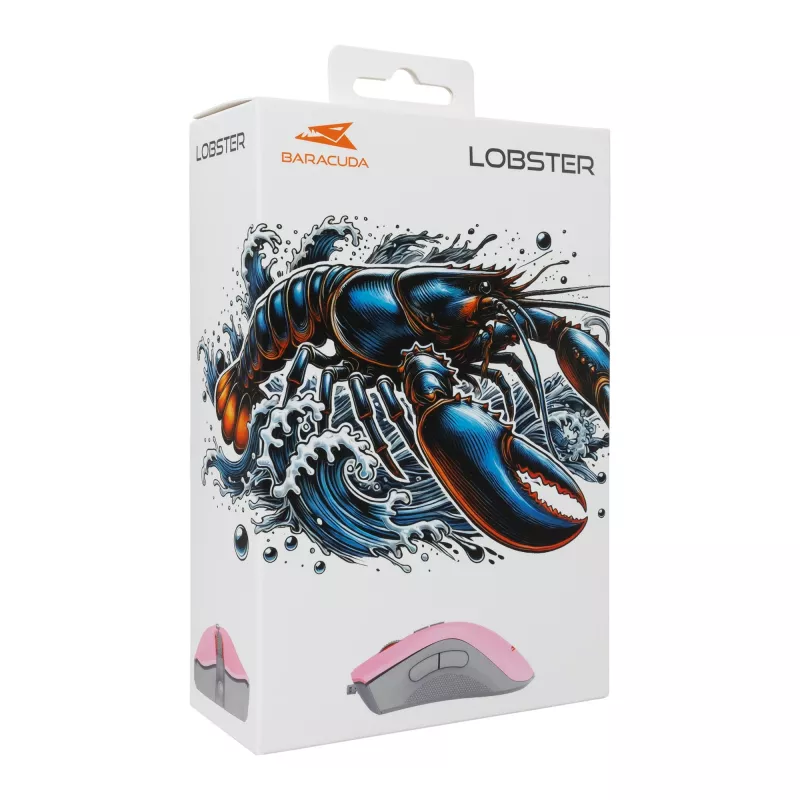 Ratón Baracuda BGM-084 Lobster Pink USB