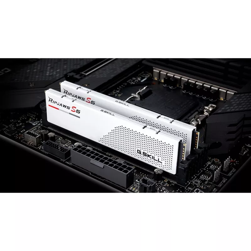 DIMM 32 GB DDR5-6000 (2x 16 GB) Dual-Kit, memoria RAM blanca, F5-6000J3040F16GX2-RS5W, Ripjaws S5, INTEL XMP