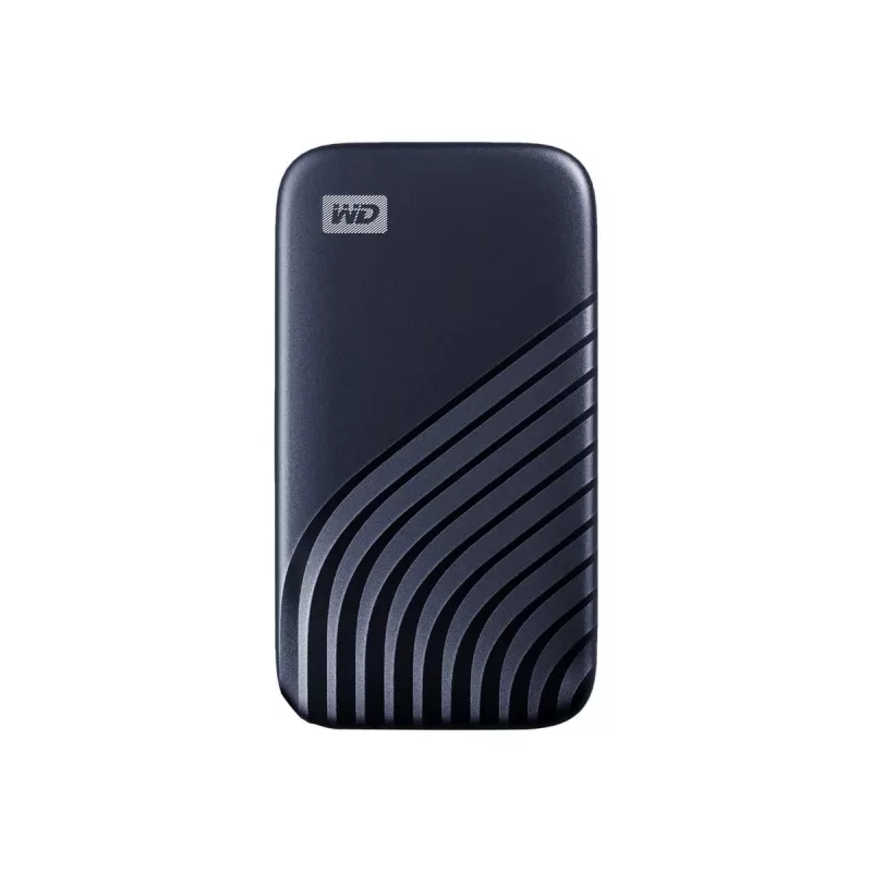 WD My Passport SSD WDBAGF0010BBL - SSD - cifrado - 1 TB - externo (portátil) - USB 3.2 Gen 2 (conector USB-C) - AES de 256 bits - Azul medianoche