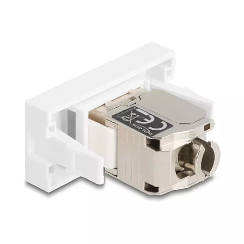 Módulo de red RJ45 DELOCK 90904 Cat.6A con LED para paneles Keystone y paneles de parcheo