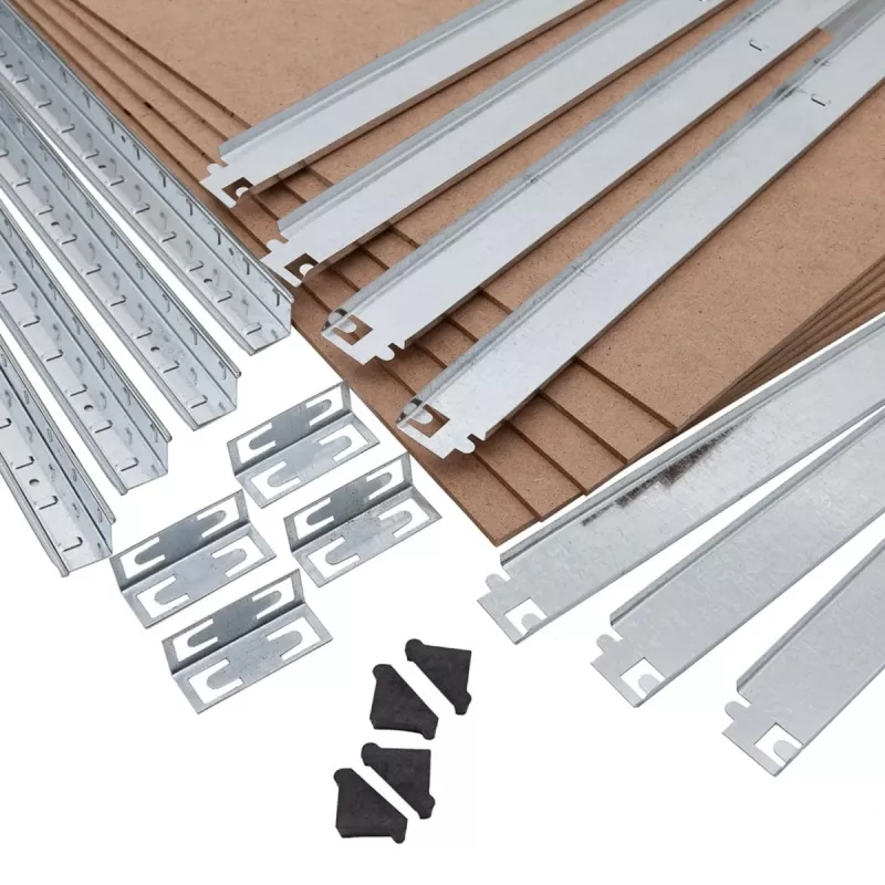 Estantería de almacén GreenBlue GB378 metal galvanizado 5 estantes, acero galvanizado, 900×400 mm, máx. 75 kg por estante