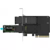 Tarjeta adaptadora PCIe icybox MB312M4P-B — 2× M.2 NVMe a PCIe 4.0 x8 (bifurcación)