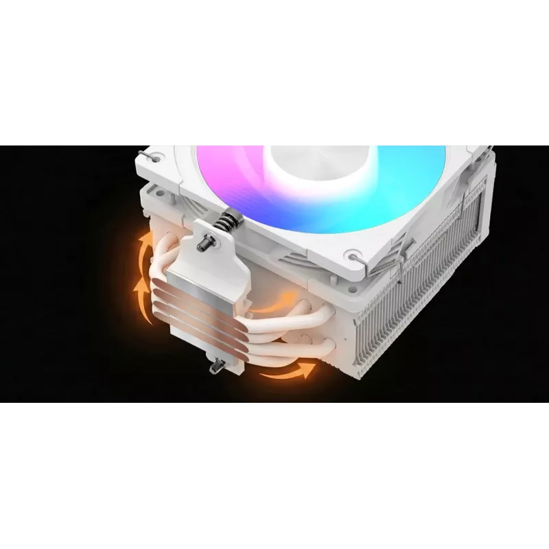 Disipador de CPU por aire MODECOM Volcano 0C T721 ARGB 120 blanco, single-tower, ventilador de 120 mm