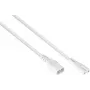 kabelmeister Alargador de enchufe europeo C8 (recto) a conector hembra C7 / Euro 8 (recto), Blanco, 0,75mm², 2m (SK0870-W020)
