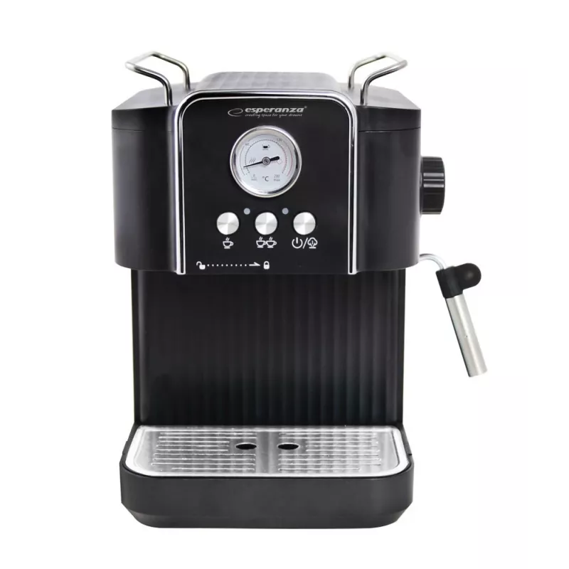 Cafetera de espresso ESPERANZA EKC010 — depósito de agua de 1,8 L, 850 W, 20 bar, espumador de leche integrado